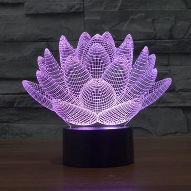 Lotus Flower Hologram LED Lamp
